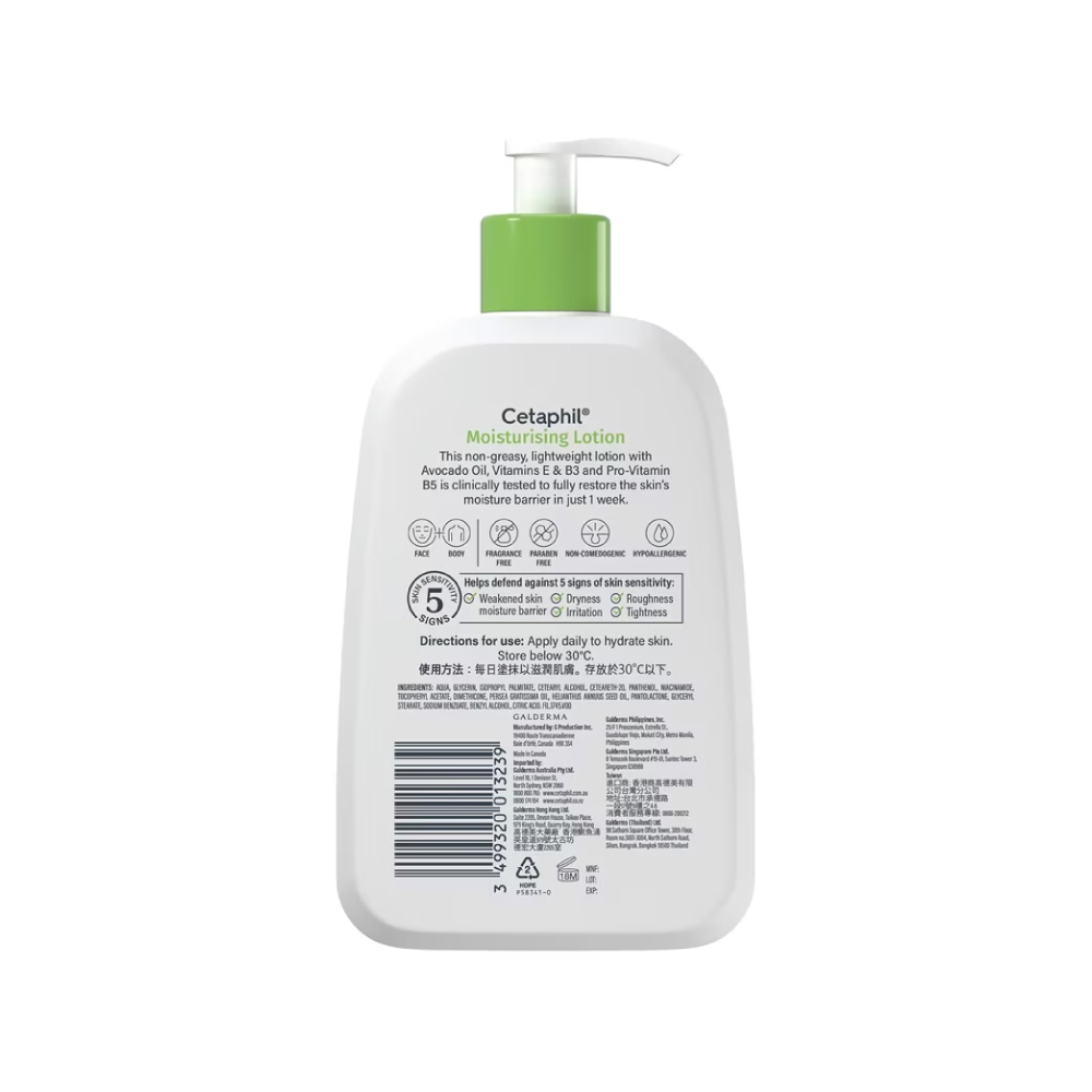 CETAPHIL Moisturising Lotion 473ml for Dry to Normal, Sensitive Skin, Pelembab Muka Cetaphil
