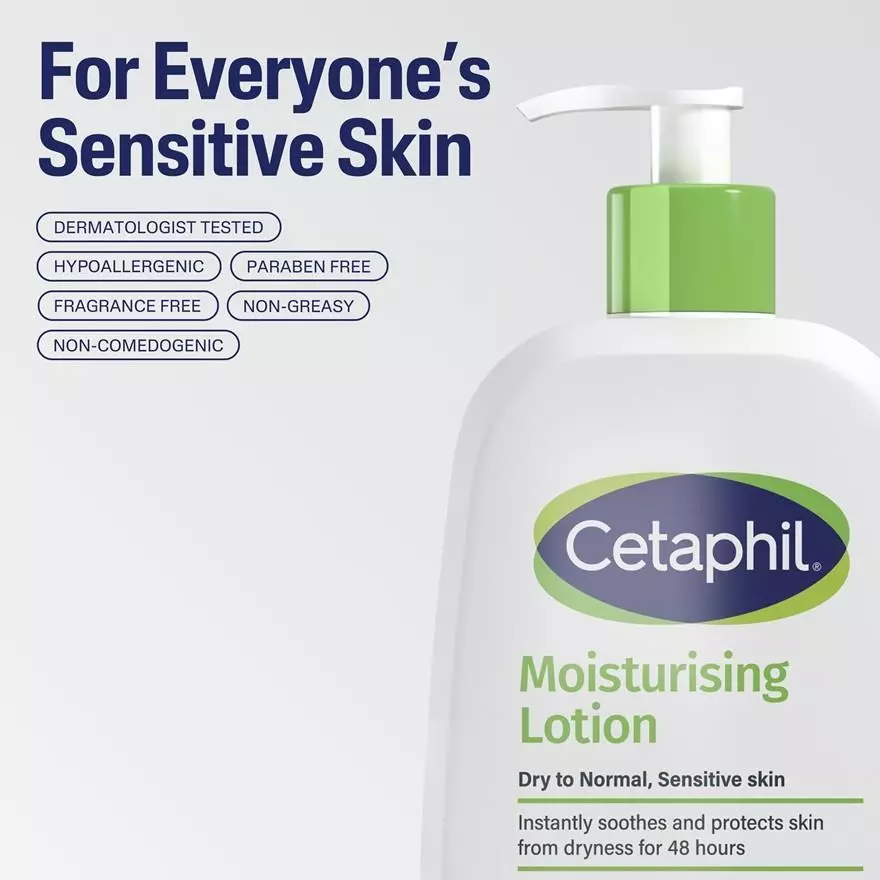 CETAPHIL Moisturising Lotion 473ml for Dry to Normal, Sensitive Skin, Pelembab Muka Cetaphil