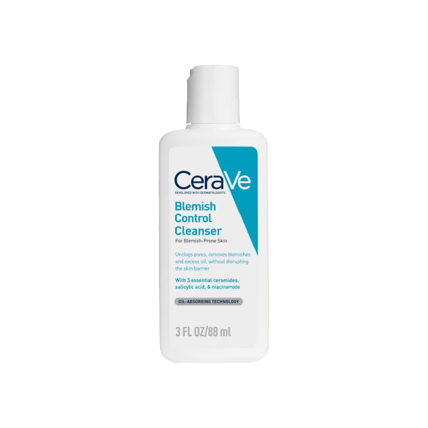 CERAVE Acne Blemish Control Cleanser (473ml | 236ml | 88ml) for Acne Cleanser, Blackhead Remover, Pencuci Muka Jerawat