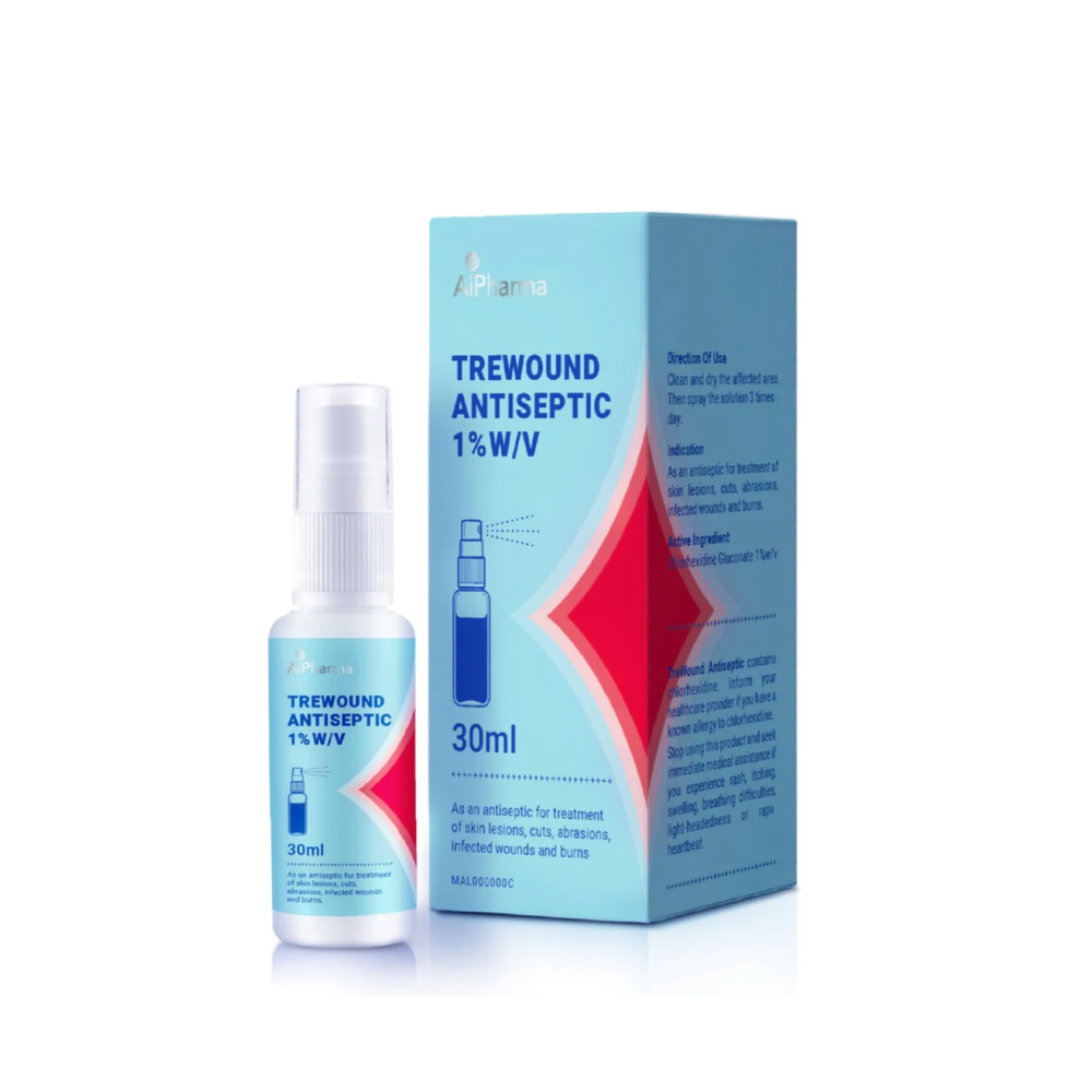 AIPHARMA Trewound Antiseptic Spray 1% 30ml for Antiseptic Liquid, Antiseptic Solution, Trewound Spray