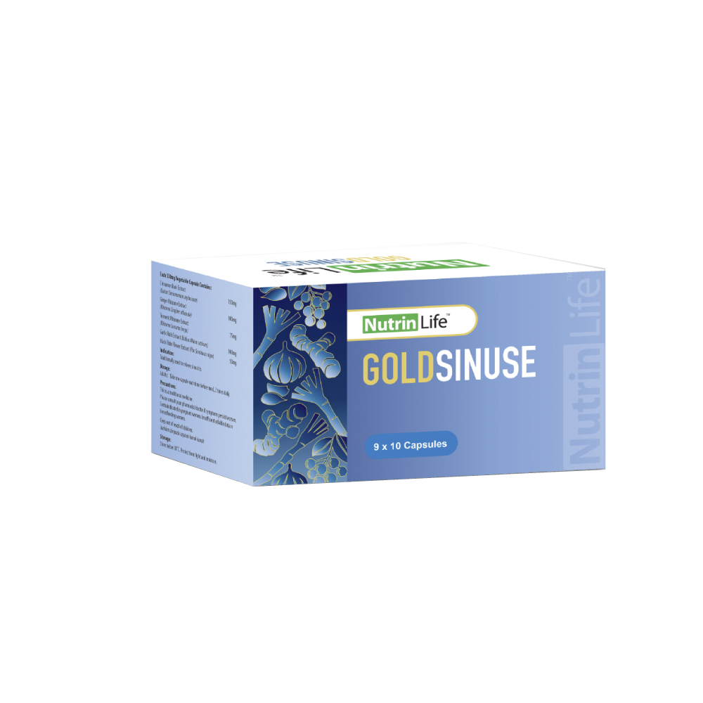 NUTRINLIFE GoldSinuse 9X10's with Sinus Supplement, Sinus Relief, Turmeric Supplement