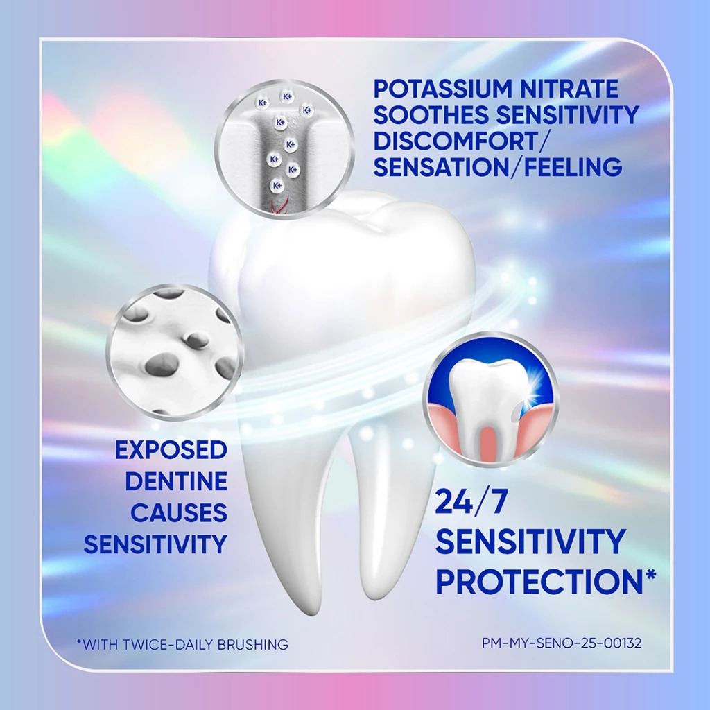 SENSODYNE Clinical White Stain Protector Toothpaste 100g for Ubat Gigi Sensitif, Pemutih Gigi