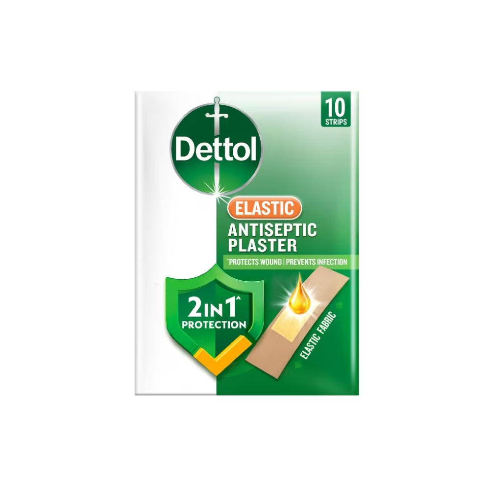 DETTOL Elastic Antiseptic Plaster 10's for Plaster Luka, Wound Plaster, Dettol Plaster