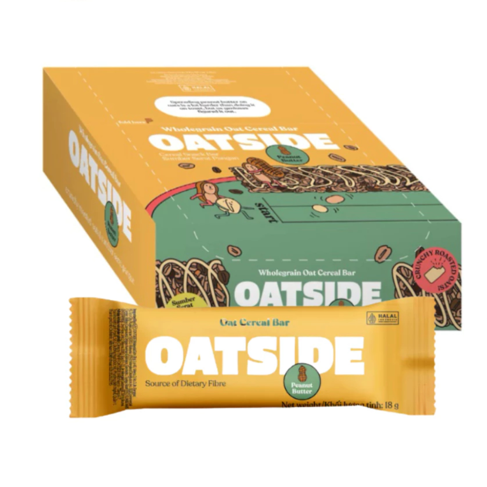 OATSIDE Oat Cereal Bar 18g x 12’s (Peanut Butter / Strawberry White Chocolate / Chocolate)