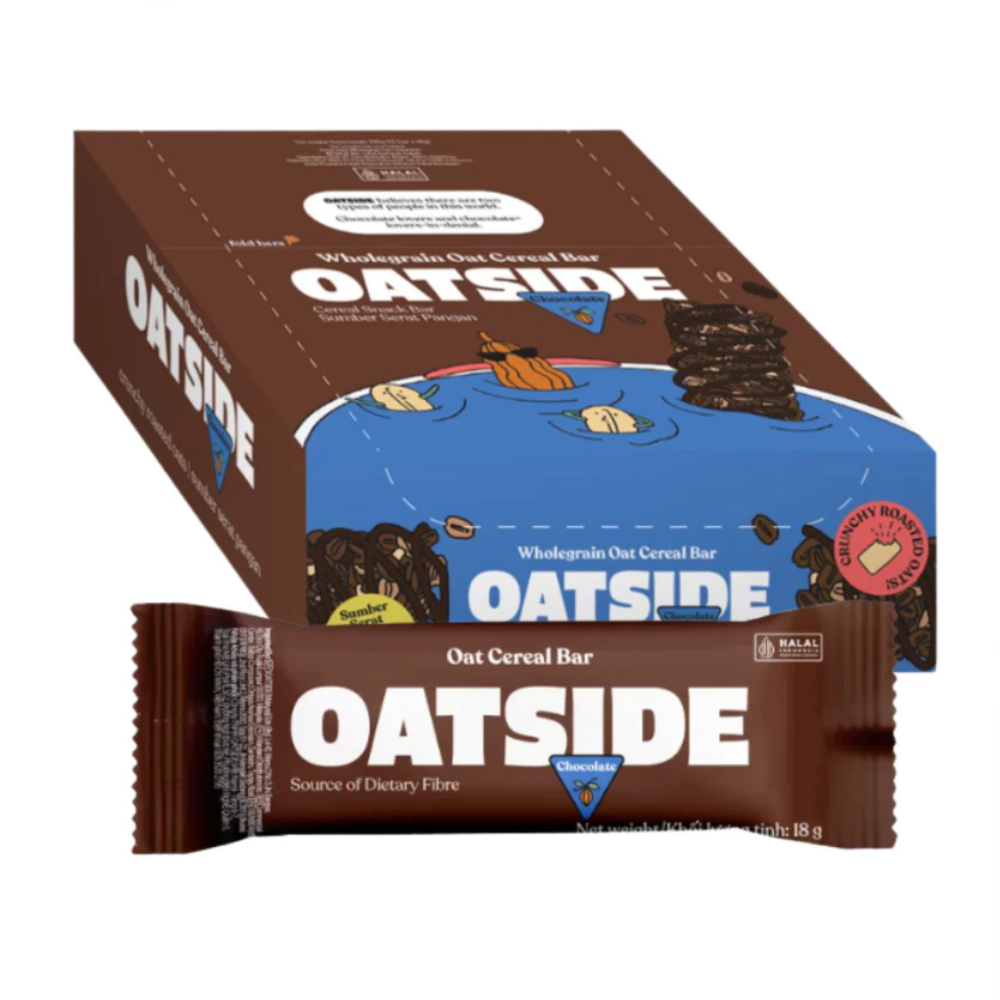 OATSIDE Oat Cereal Bar 18g x 12’s (Peanut Butter / Strawberry White Chocolate / Chocolate)