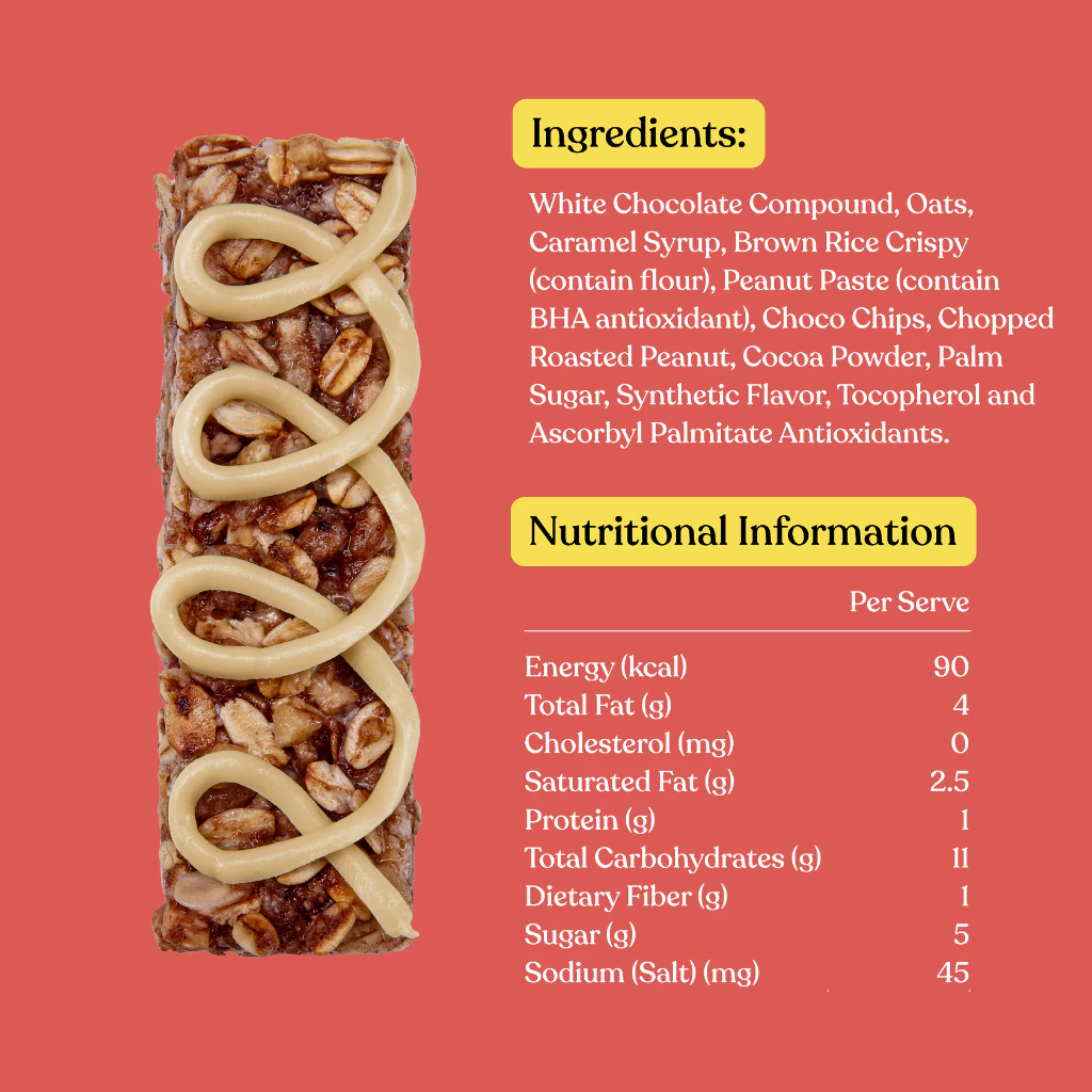 OATSIDE Oat Cereal Bar 18g x 12’s (Peanut Butter / Strawberry White Chocolate / Chocolate)