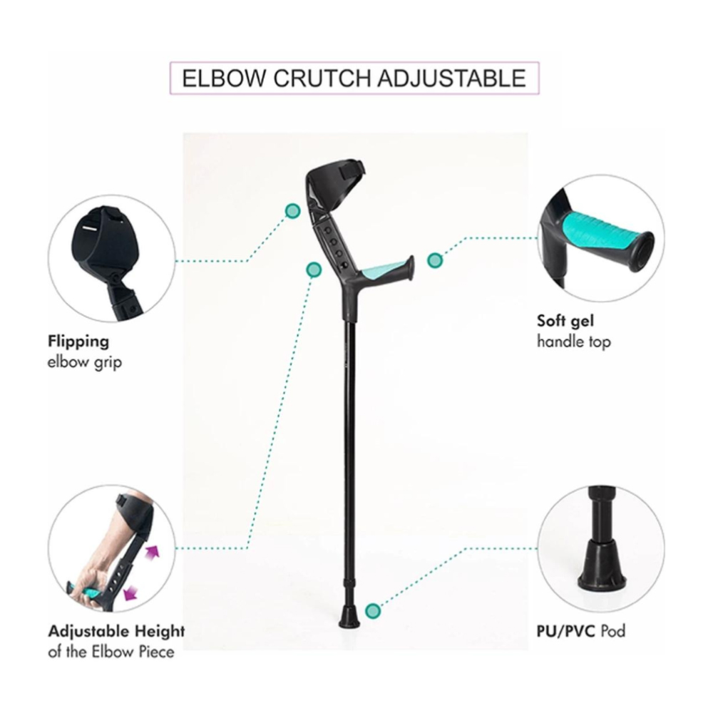 TYNOR Adjustable Elbow Cruttch 1's (L-13) for Tongkat Kaki, Tongkat Siku