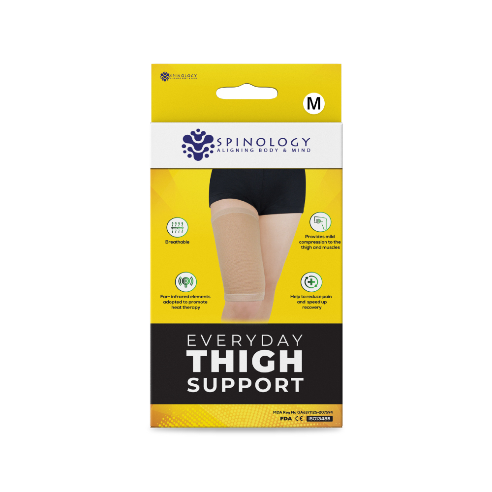 SPINOLOGY Everyday Thigh Support (S,M,L,XL) for Leg Support, Thigh Compression, Thigh Support Guard