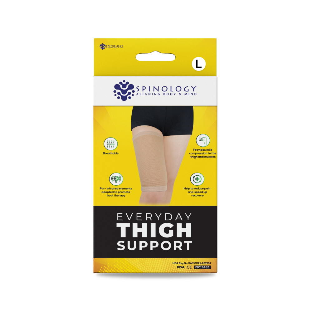 SPINOLOGY Everyday Thigh Support (S,M,L,XL) for Leg Support, Thigh Compression, Thigh Support Guard