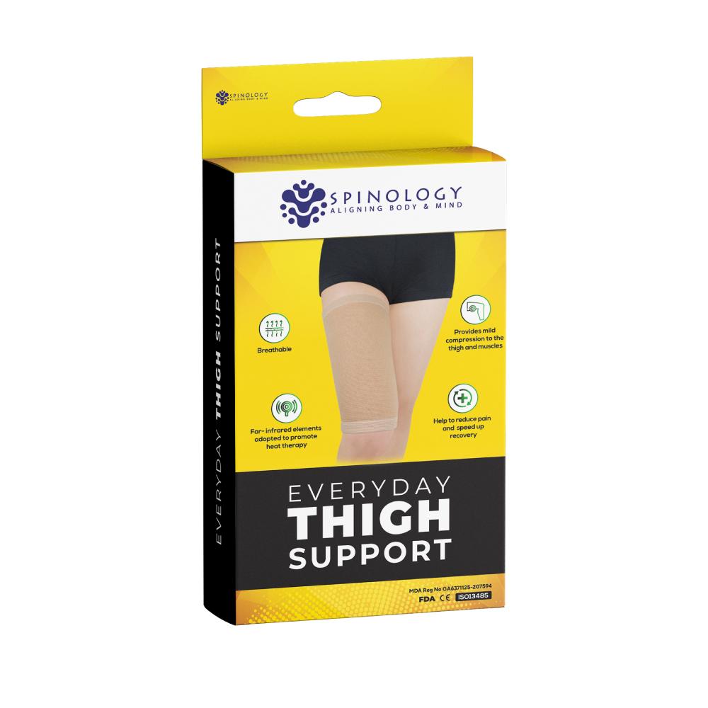 SPINOLOGY Everyday Thigh Support (S,M,L,XL) for Leg Support, Thigh Compression, Thigh Support Guard