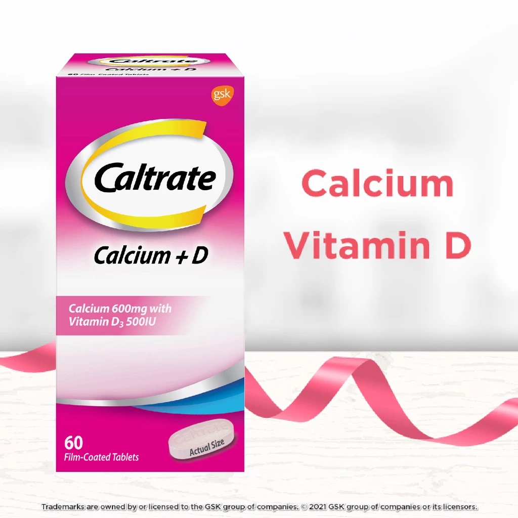 CALTRATE 600 + D Calcium 60's For Bone Health With Vitamin D