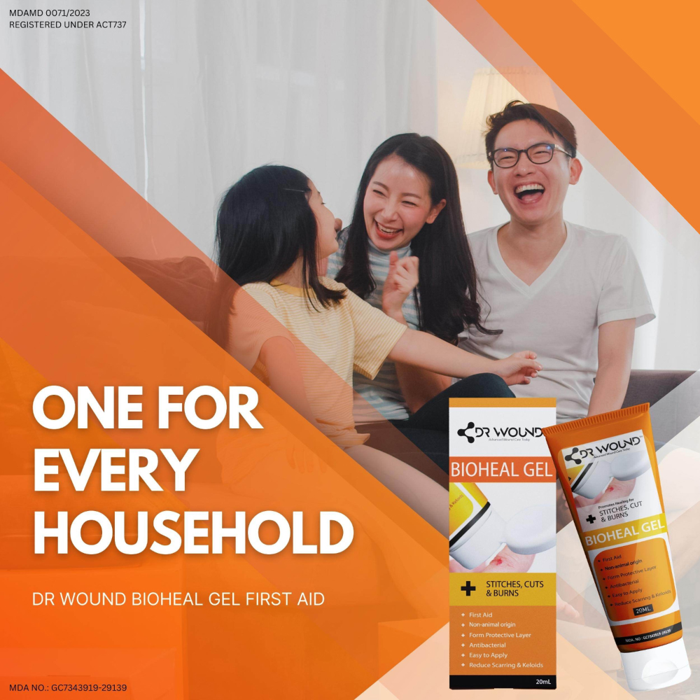 DR WOUND Bioheal Gel First Aid 20ml for Wound Care, Gel Luka