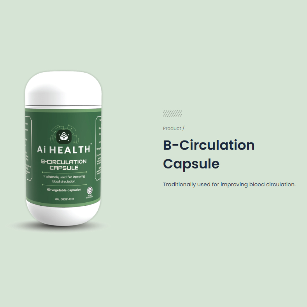 AI HEALTH B-Circulation 500mg 60's for Nerve Supplement, Supplement Saraf, Ginkgo Biloba Supplement