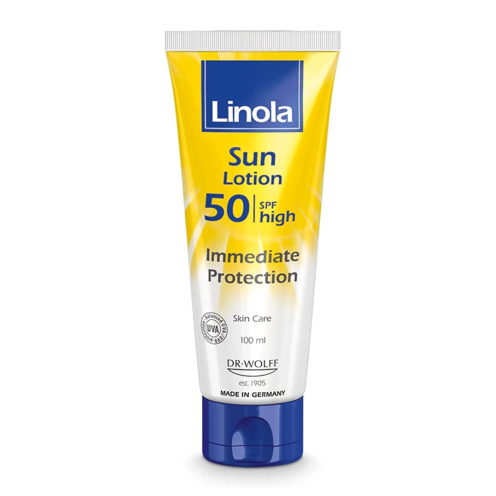 DR.WOLFF Linola Sun Lotion SPF50 100ml for Sunblock, Sunscreen from UVA and UVB