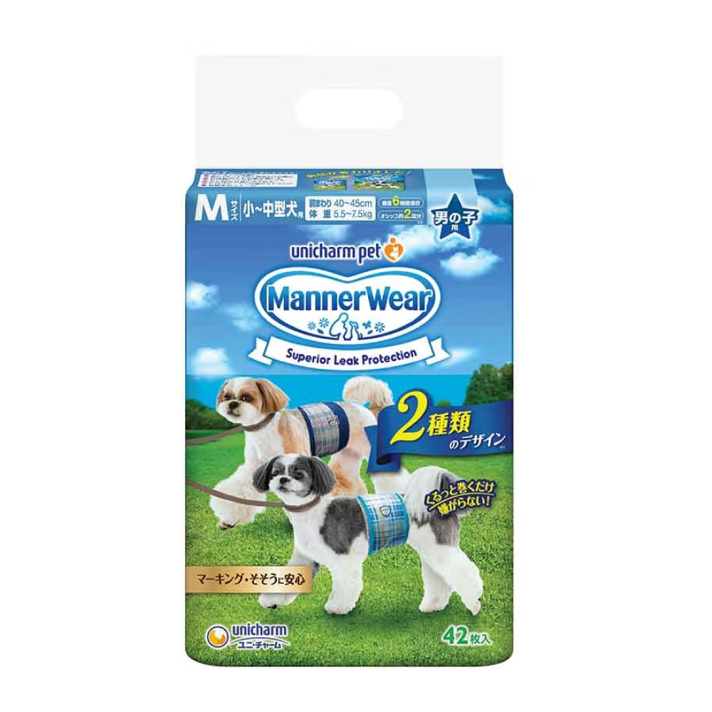 UNICHARM PET Manner Wear Dog Diaper Male (S/M/L) Tape Diapers for Dog, Pet Diapers