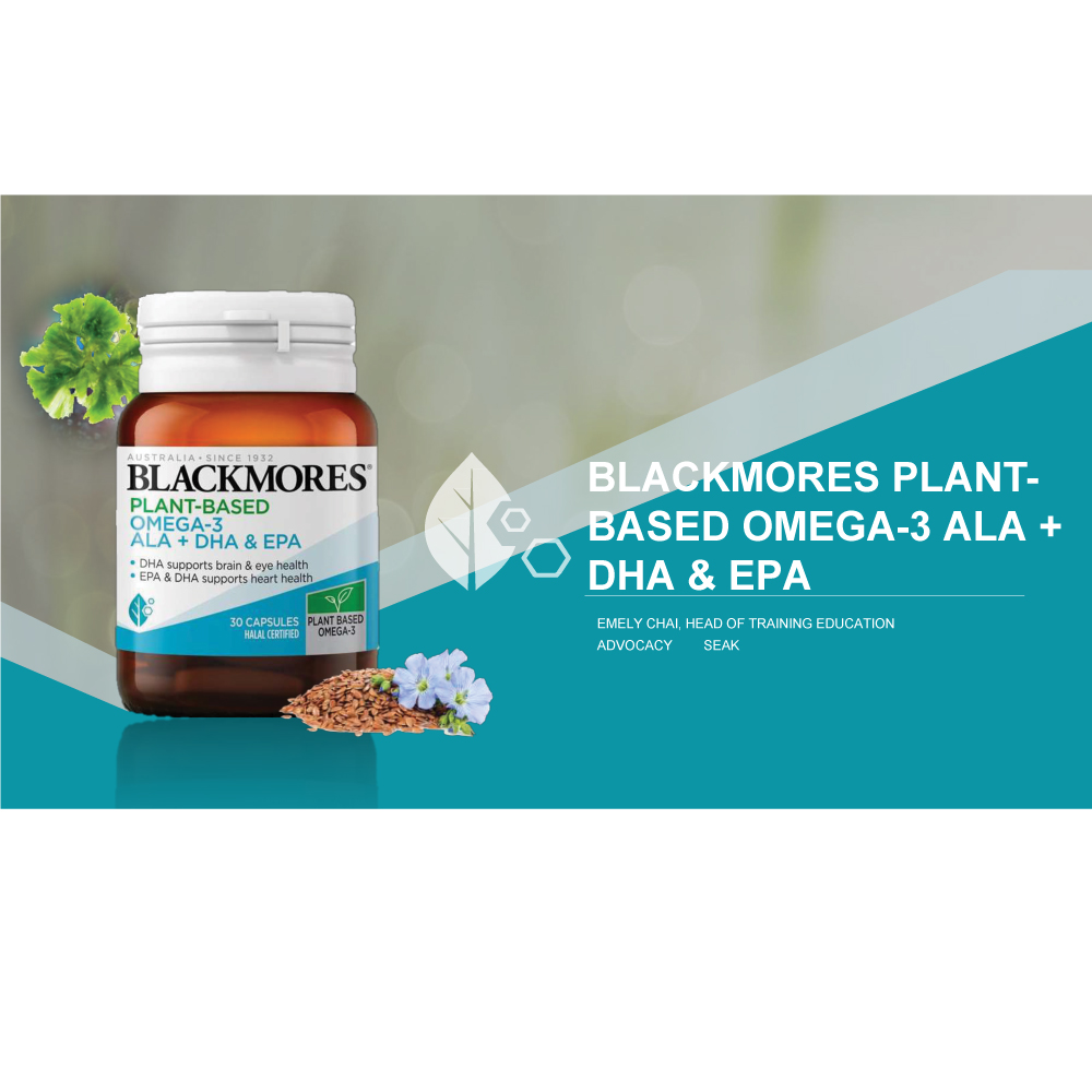 BLACKMORES Plant Based Omega 3 Ala + Dha + Epa 30's