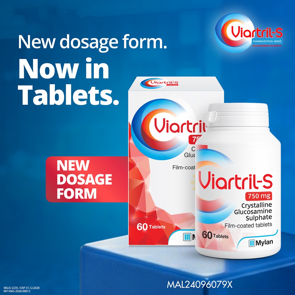 Viartril-S 750mg, Crystalline Glucosamine Sulphate Tablets, 60 Tablets, Relieves Joint Pain, Improves Mobility