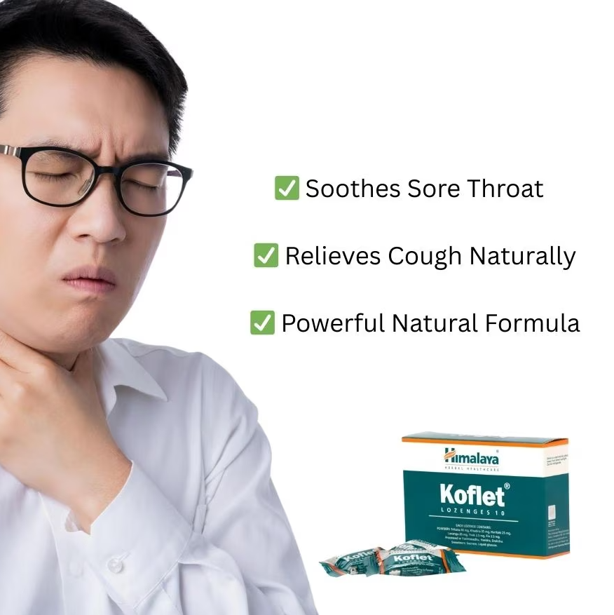 HIMALAYA Koflet Lozenges 10's For Cough Relief, Ubat Batuk, Ubat Sakit Tekak