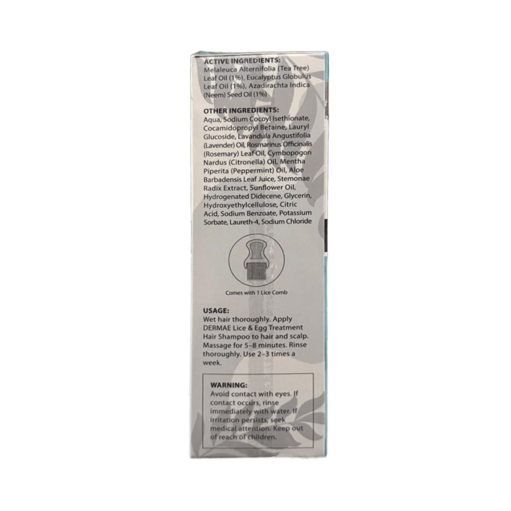 DERMAE Lice & Egg Treatment Hair Shampoo 100ml