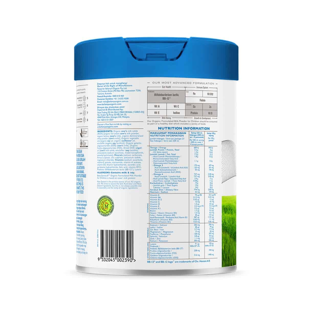 BELLAMY'S Beta Genica-8 Step 3 Infant Formula 800g for Milk Formula, Susu Baby