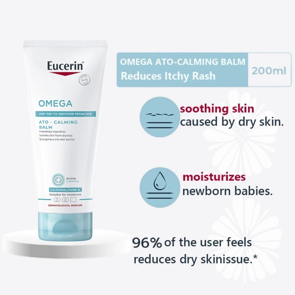 EUCERIN Omega Ato Calming Balm 200ml for Very Dry Skin to Irritated Skin with Ceramide