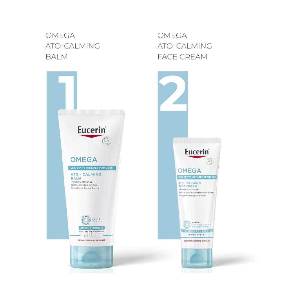 EUCERIN Omega Ato Calming Face Cream 50ml for Very Dry Skin to Irritated Skin with Ceramide