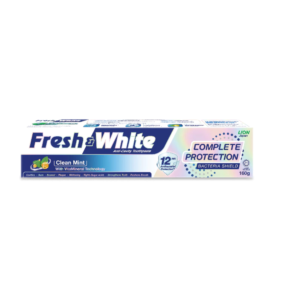FRESH & WHITE Toothpaste Complete Protection 160g for Ubat Gigi Fresh & White