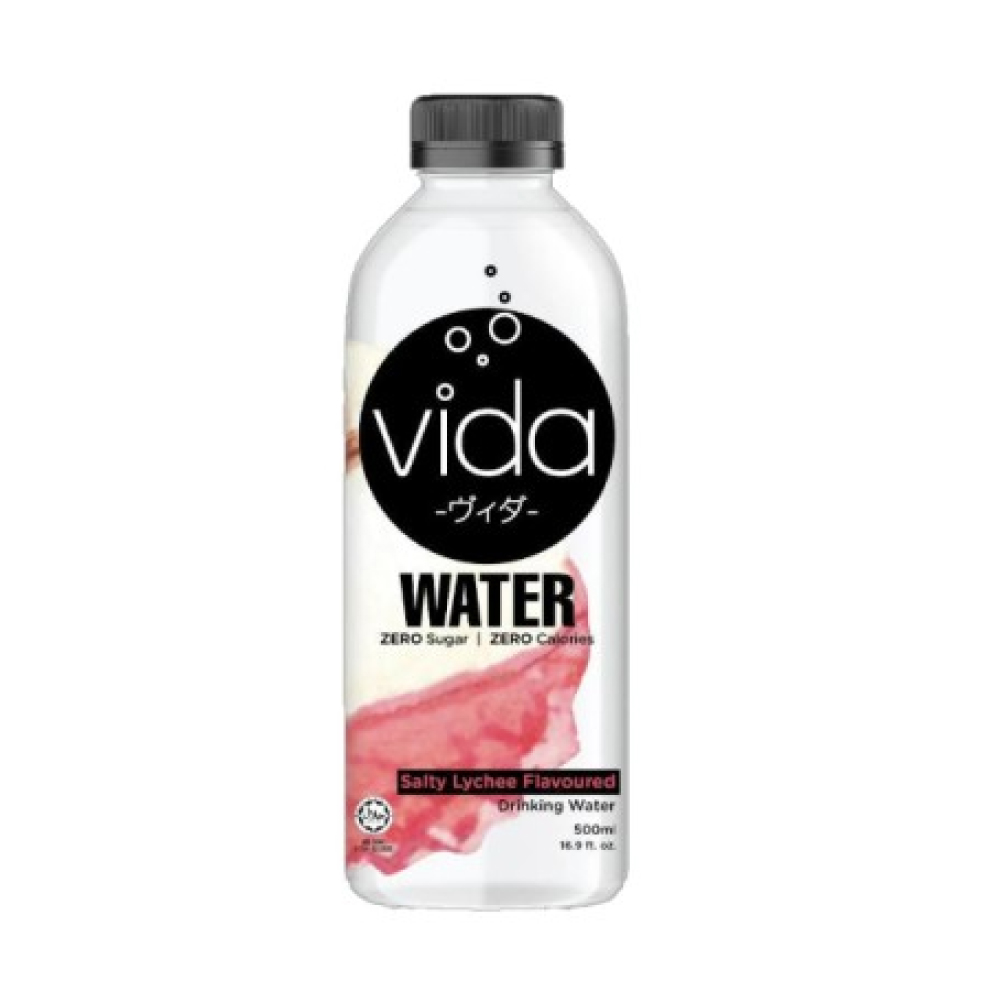 VIDA Water Zero Sugar 500ml (Lemon/Lime/Salty Lychee/Blackcurrant) for Zero Sugar Drink