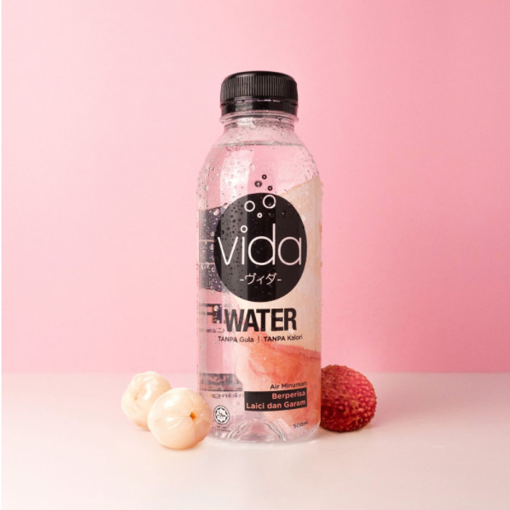 VIDA Water Zero Sugar 500ml (Lemon/Lime/Salty Lychee/Blackcurrant) for Zero Sugar Drink