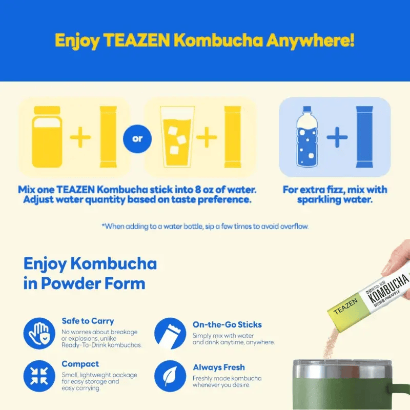 TEAZEN Kombucha Tea Pineapple 10's