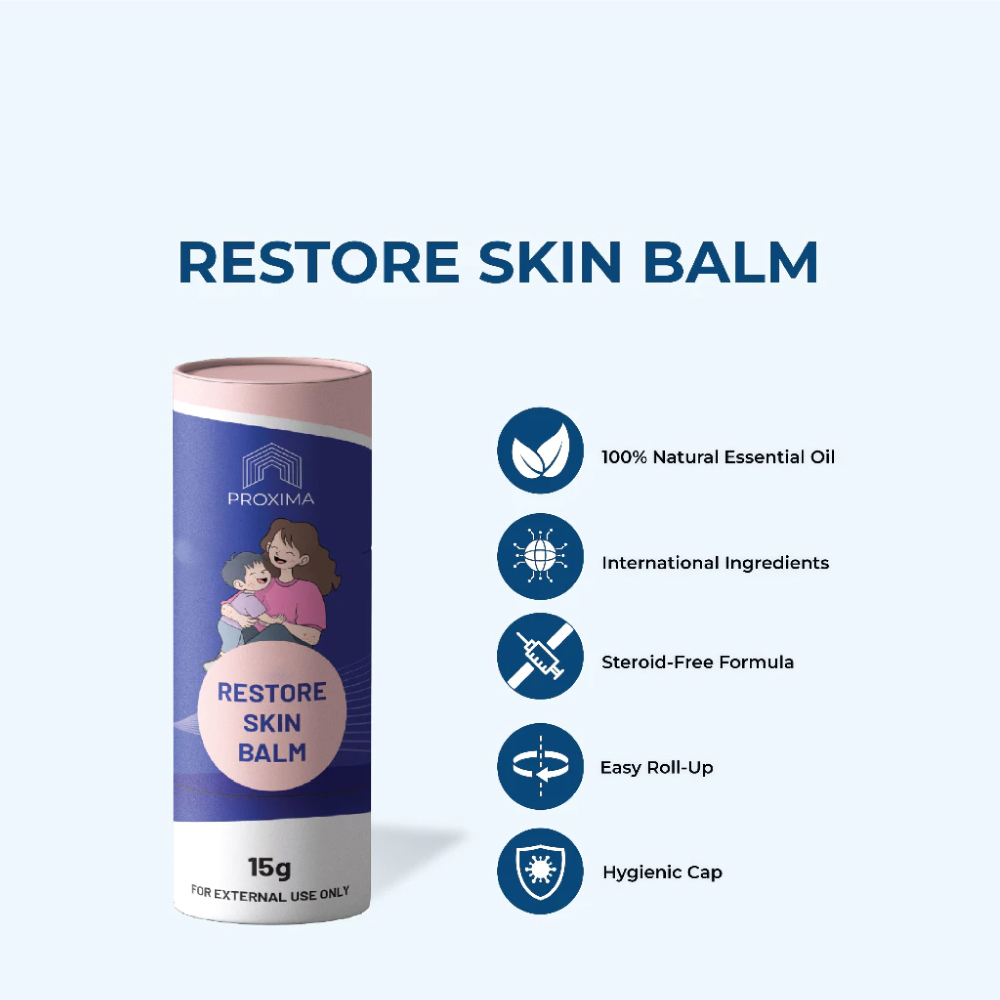 PROXIMA Restore Skin Balm 15g for Eczema Cream, Irritated and Itchy Skin Cream, Sensitive Skin