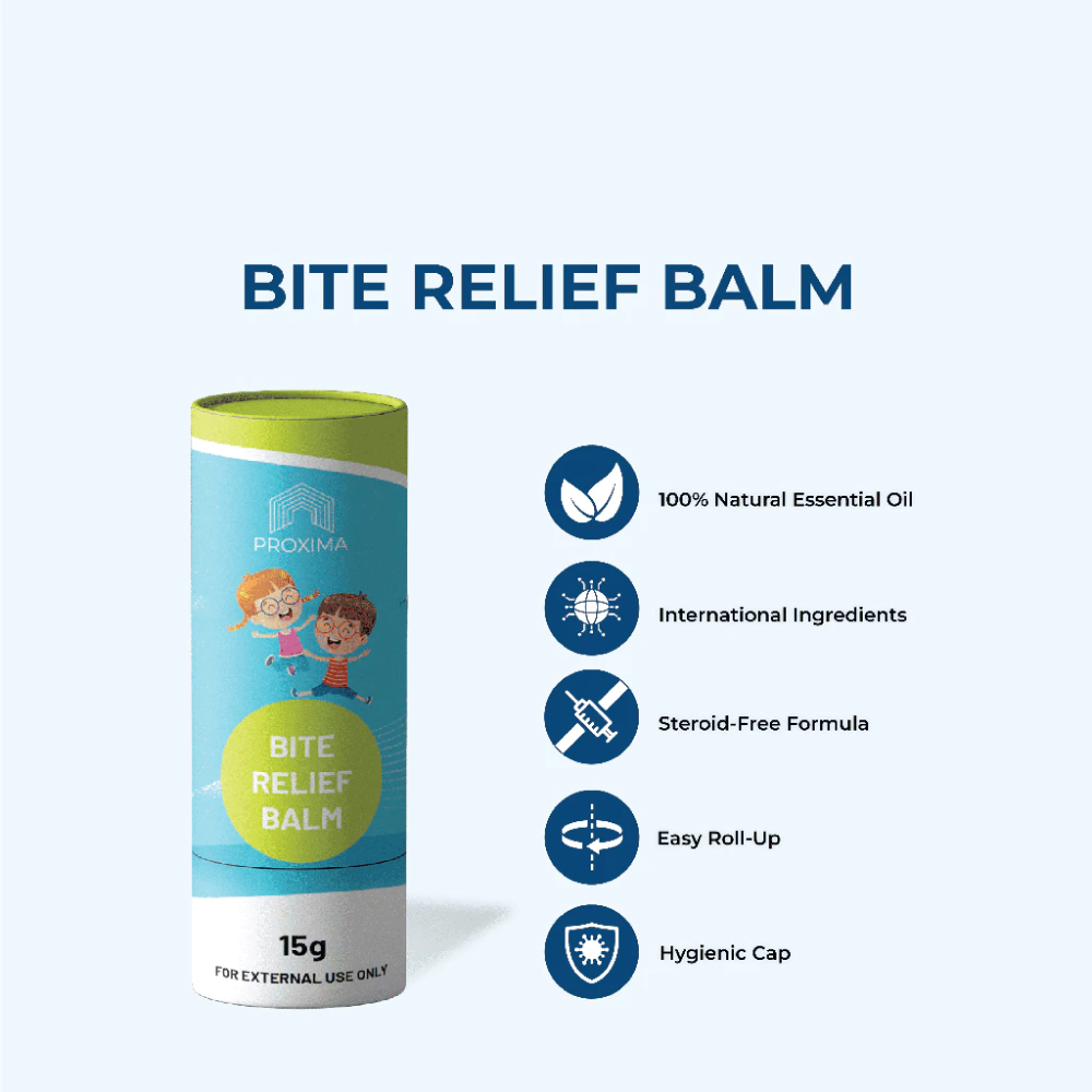PROXIMA Bite Relief Balm 15g for Insect Bite Balm, Mosquito Bite Balm with Citrus Essentials Oil