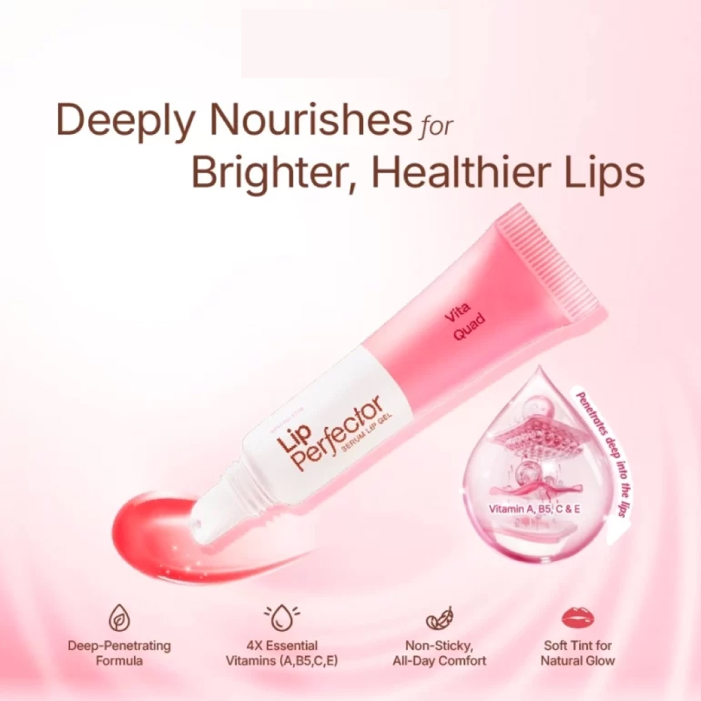 MENTHOLATUM Lip Perfector Serum Hya Collagen 8g for Soft Lips, Lips Hydration Gel (Soft pink)