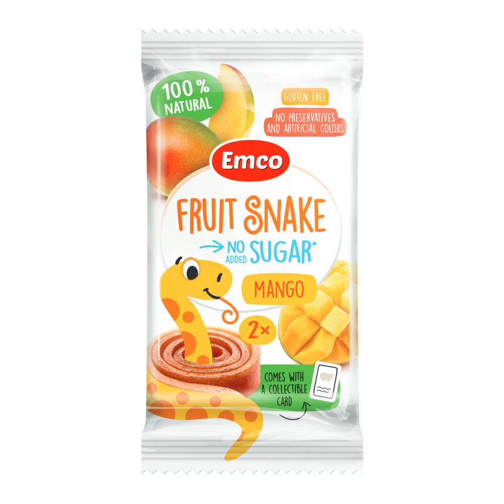 EMCO Fruit Snake Gummy No Sugar Added 20g x 2's (Apple / Mango / Strawberry)