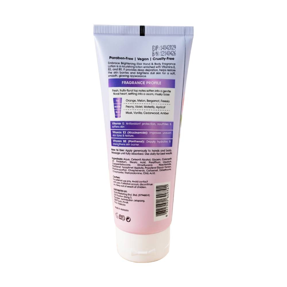 EMBRACE Brightening Elixir Hand & Body Lotion 100ml for Body Lotion, Losyen Badan