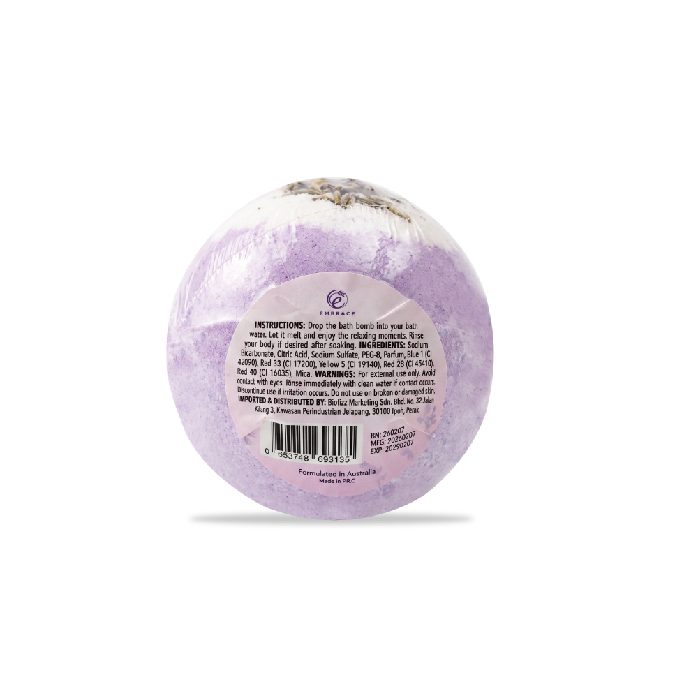 EMBRACE Bath Bomb 100g for Sabun Mandi, Sabun Rendam (Lavender, Chamomile, Rose, Freesia Glow)