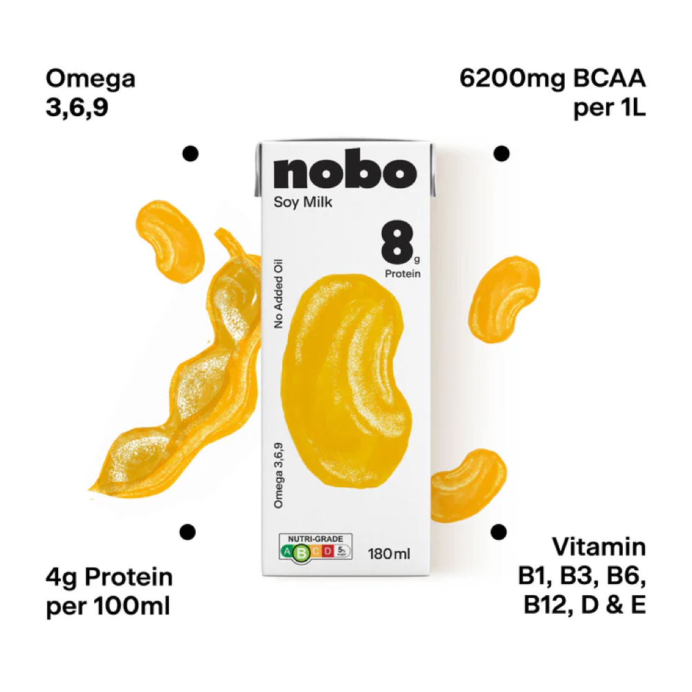 NOBO Soy Milk 180ml (1's/3's) Original for Susu Soya, Soya Milk, Soya Bean