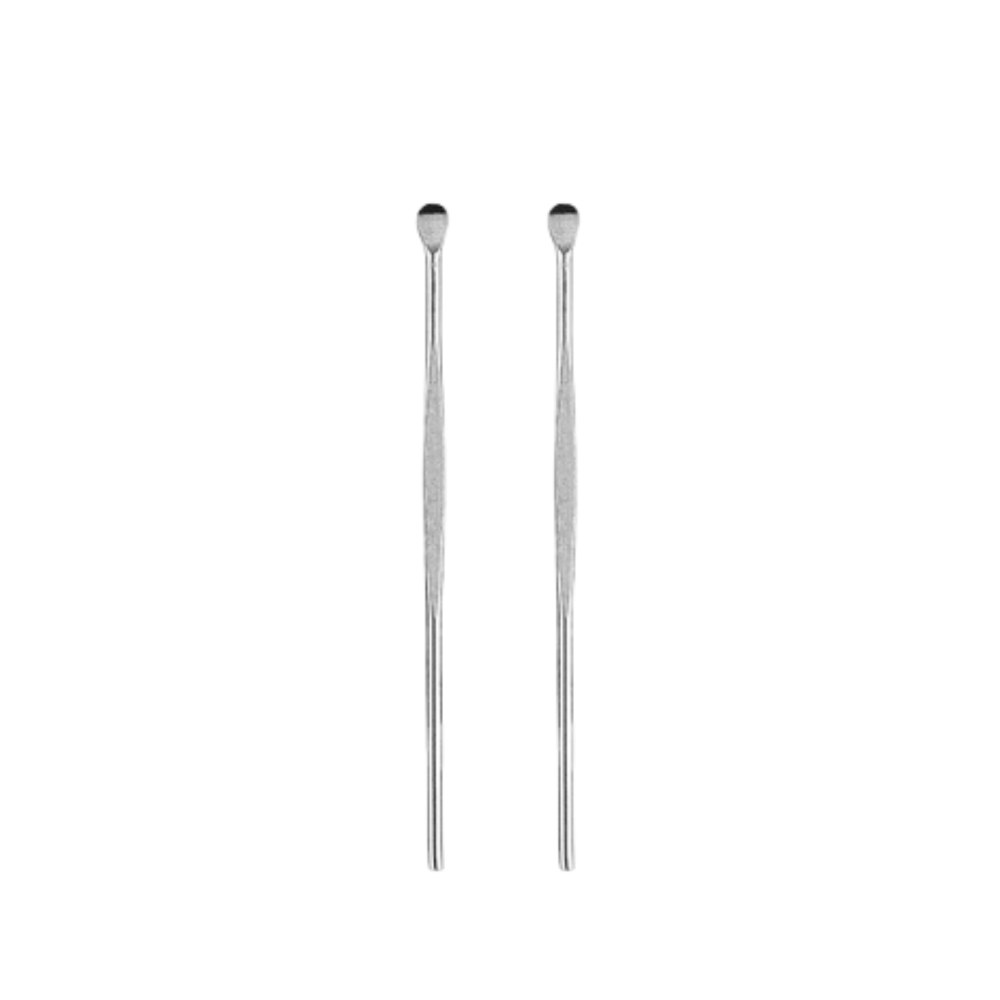 EMBRACE Ear Digger 2's (Stainless Steel / Wooden) for Pengorek Telinga, Earpick