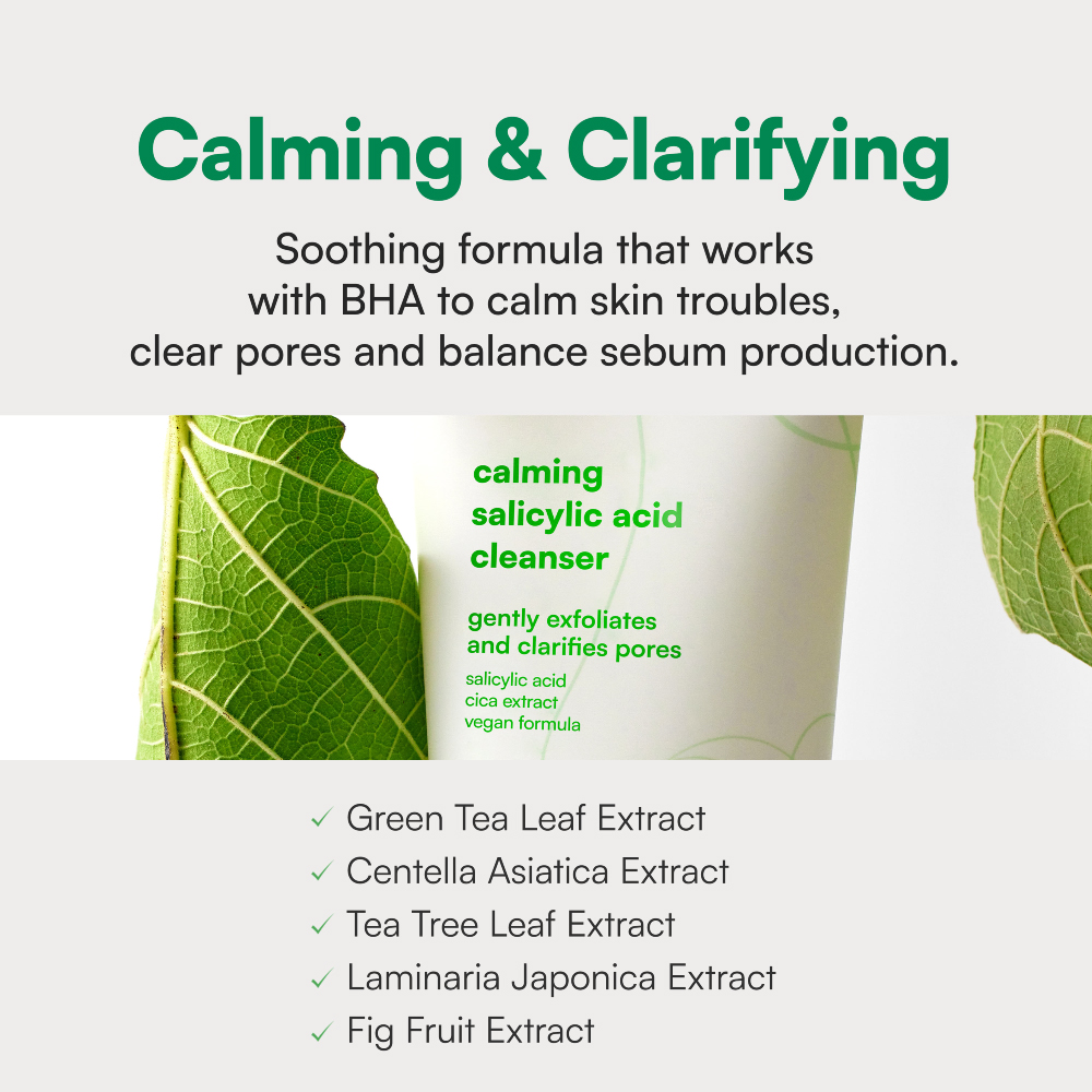 FACE REPUBLIC Calming Salicylic Acid Cleanser 100ml for Oil Control and Acne Face Wash