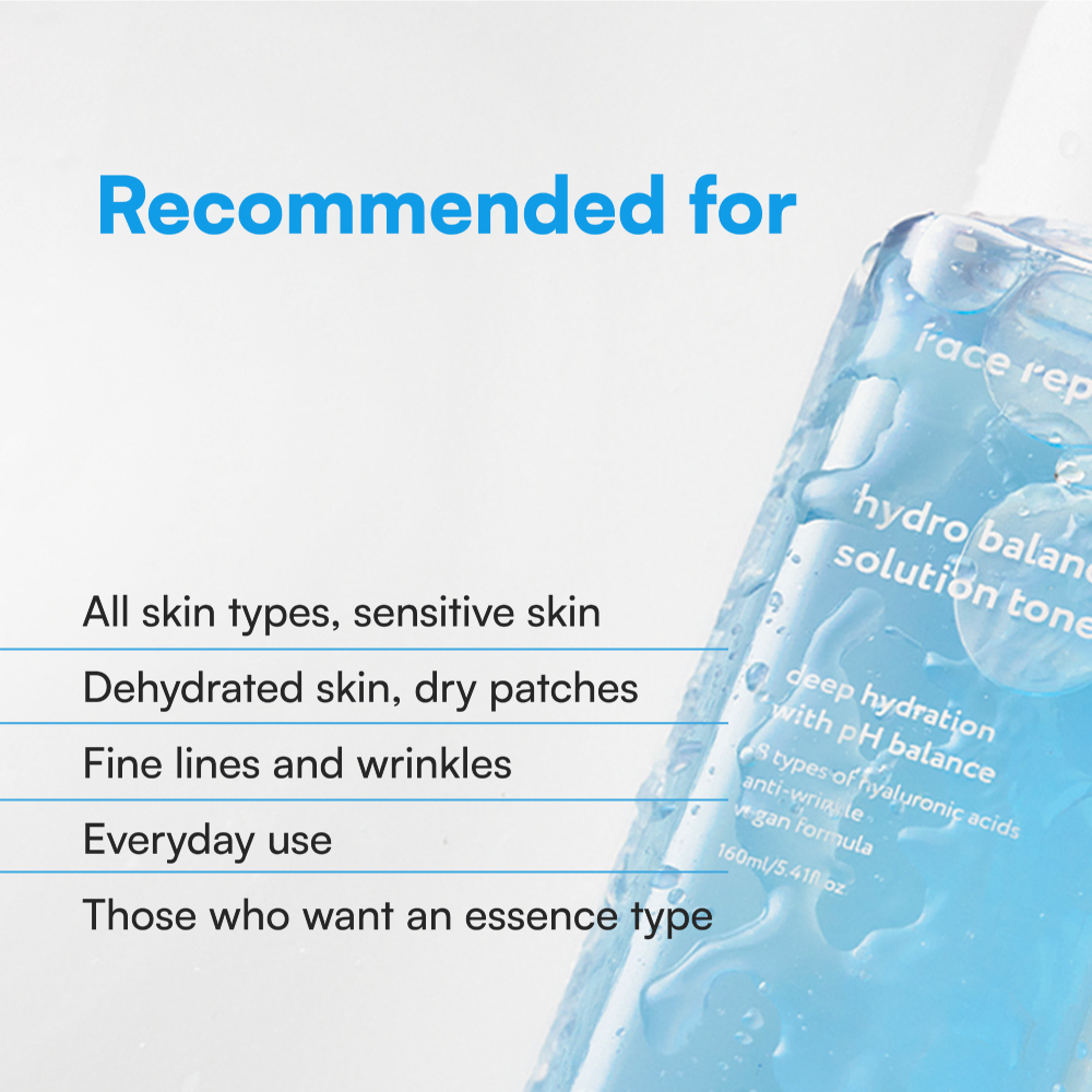 FACE REPUBLIC Hydro Balance Solution Toner 160ml with Hyaluronic Acid Toner, Panthenol Toner