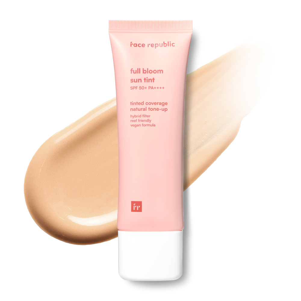 FACE REPUBLIC Full Bloom Sun Tint 50ml Spf50+ for Sunscreen, Sunblock, Foundation Sunscreen