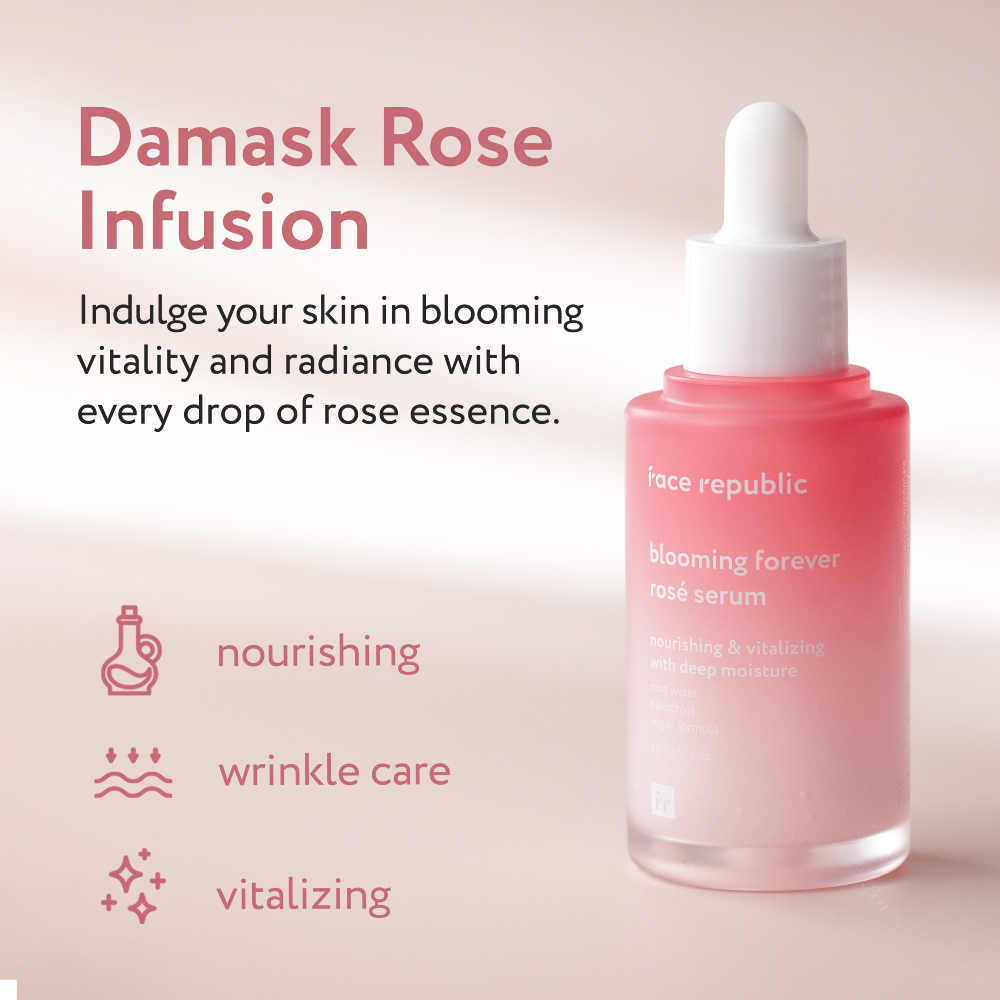 FACE REPUBLIC Blooming Forever Rose Serum 45ml for Anti Aging Serum