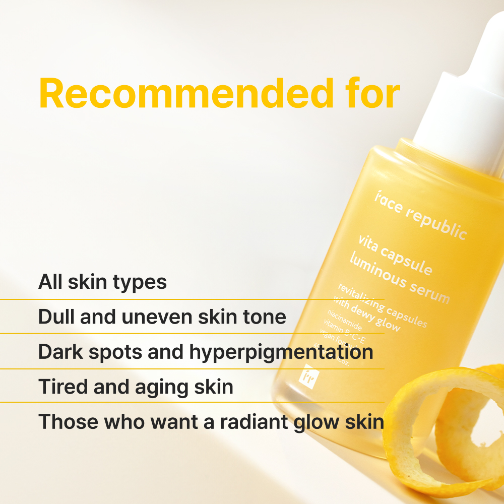 FACE REPUBLIC Vita Capsule Luminous Serum 45ml for Whitening Serum, Brightening Serum
