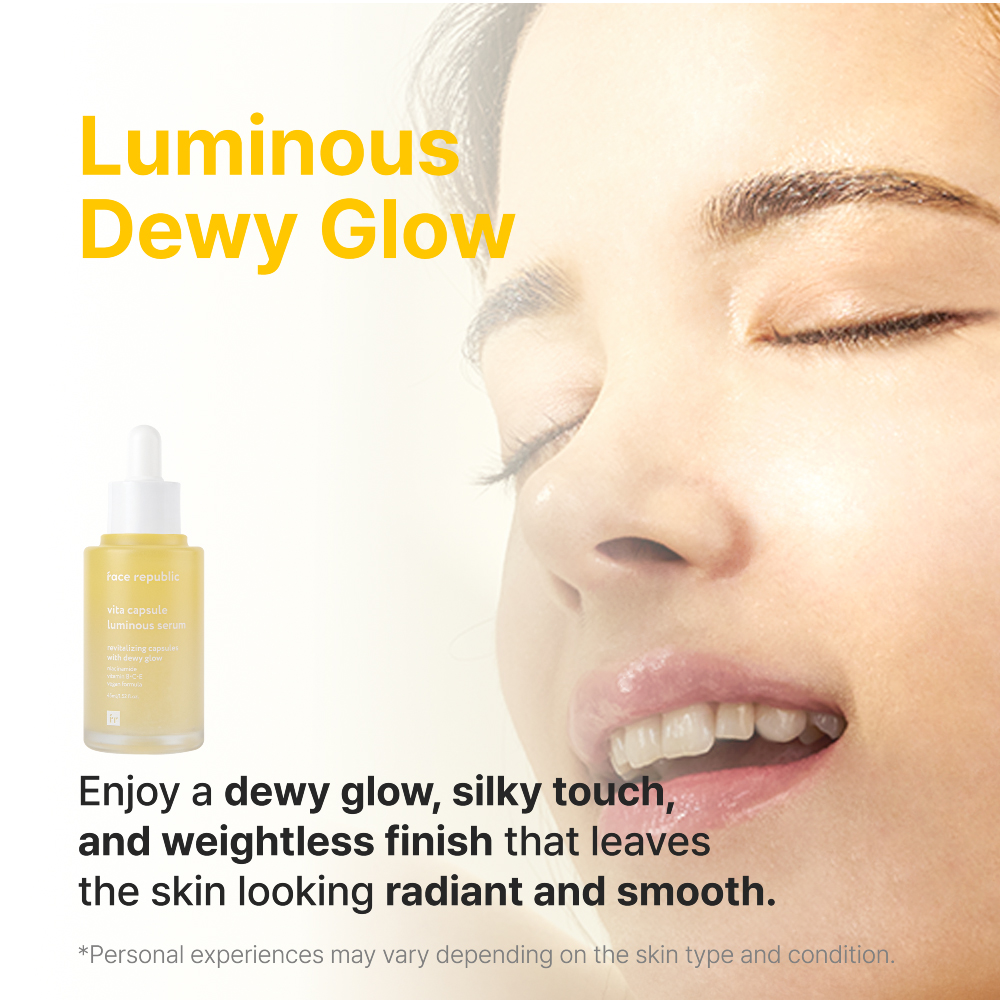 FACE REPUBLIC Vita Capsule Luminous Serum 45ml for Whitening Serum, Brightening Serum