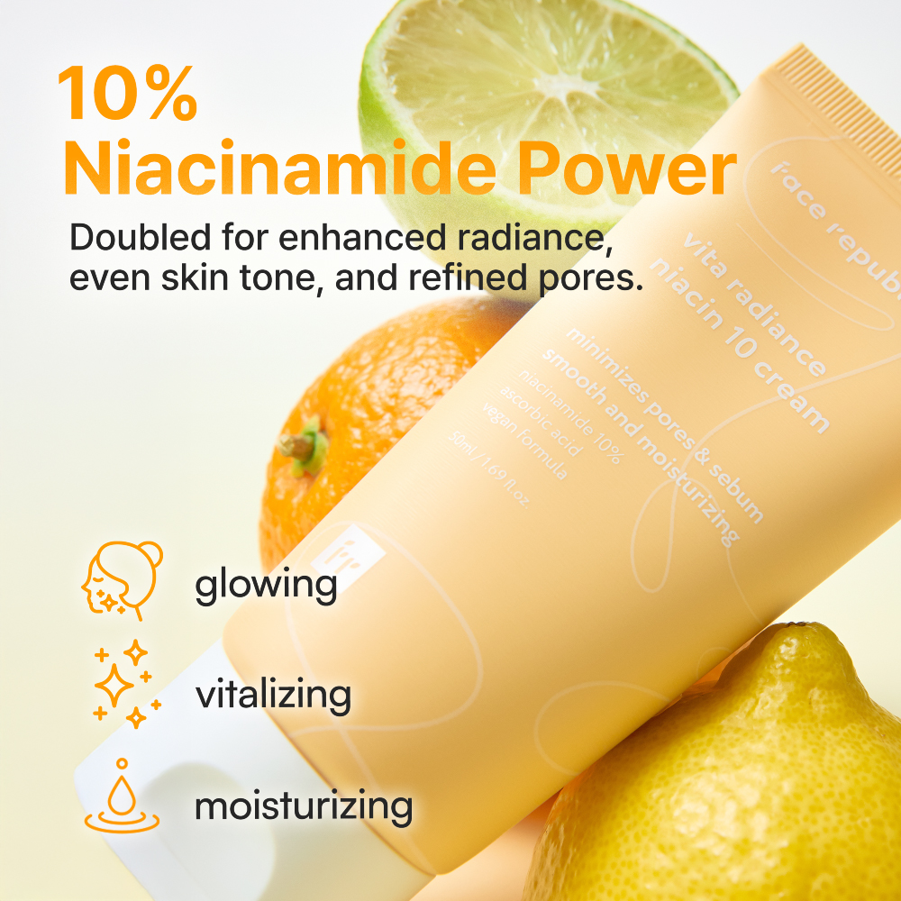 FACE REPUBLIC Vita Radiance Niacin 10 Cream 50ml for Whitening Cream, Brightening Cream