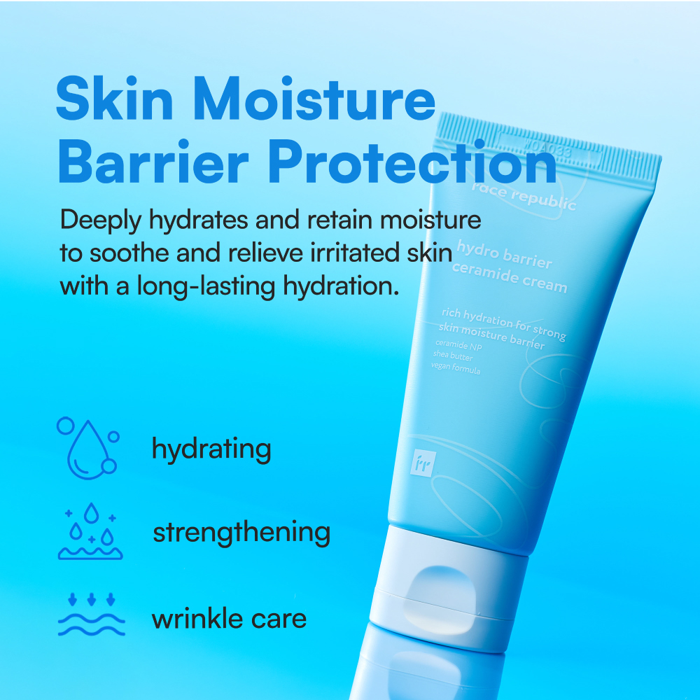FACE REPUBLIC Hydro Barrrier Ceramide Cream 50ml for Hydration Moisturizer with Shea Butter