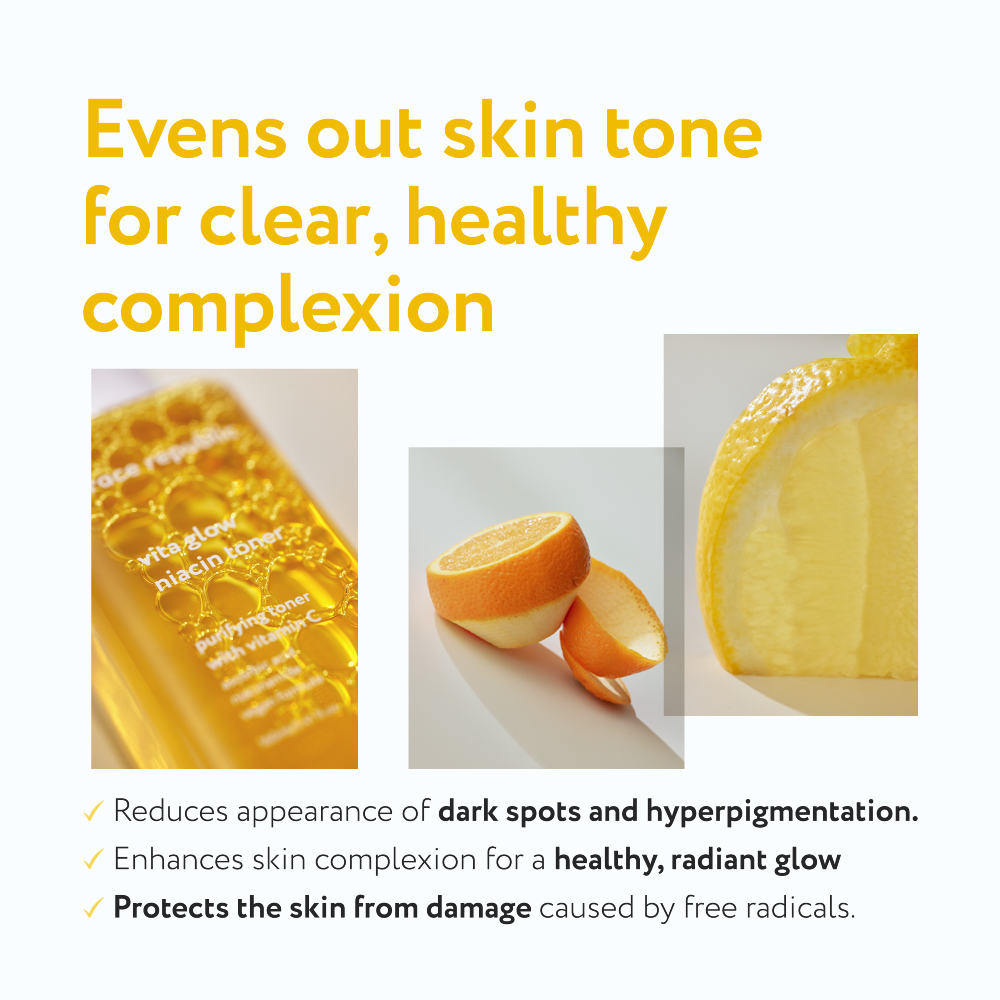 FACE REPUBLIC Vita Glow Niacin Toner 160ml for Brightening & Whitening Toner with Niacinamide