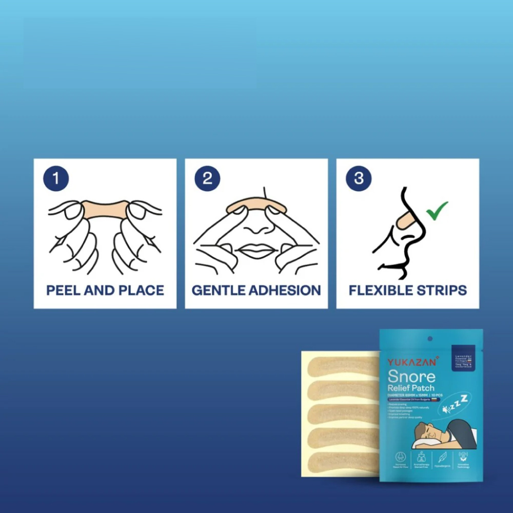 YUKAZAN Snore Relief Patch 10's for Ubat Dengkur, Sleep Apnea Relief, Kurangkan Dengkur
