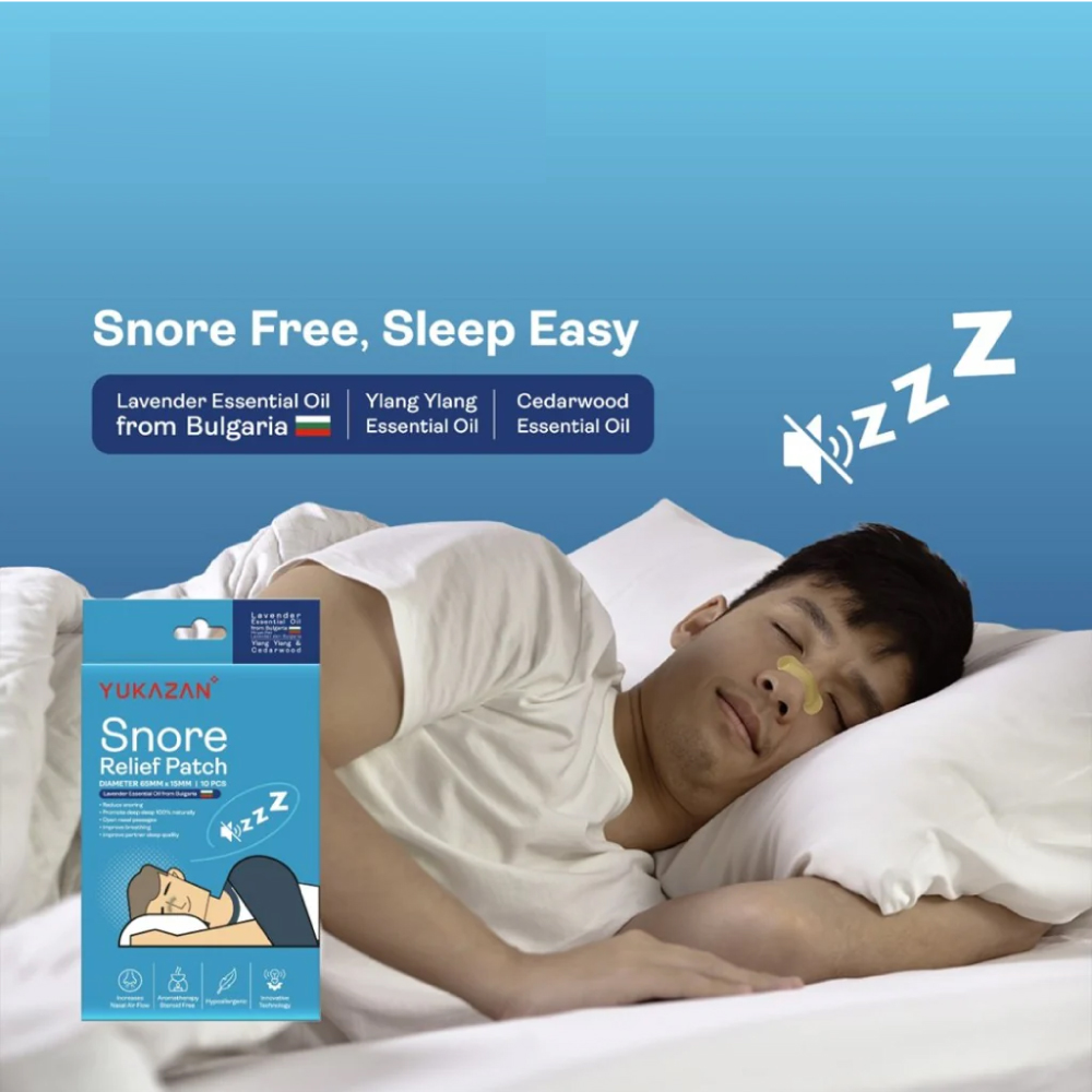 YUKAZAN Snore Relief Patch 10's for Ubat Dengkur, Sleep Apnea Relief, Kurangkan Dengkur
