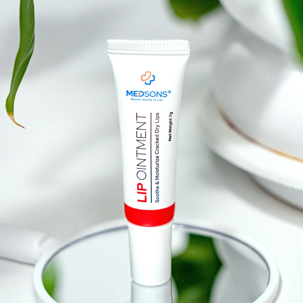 MEDSONS Lip Ointment 7g for Lip Balm, Lips Moisturizer, Chapped & Cracked Lips Ointment